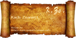 Kach Zsanett névjegykártya