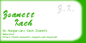 zsanett kach business card